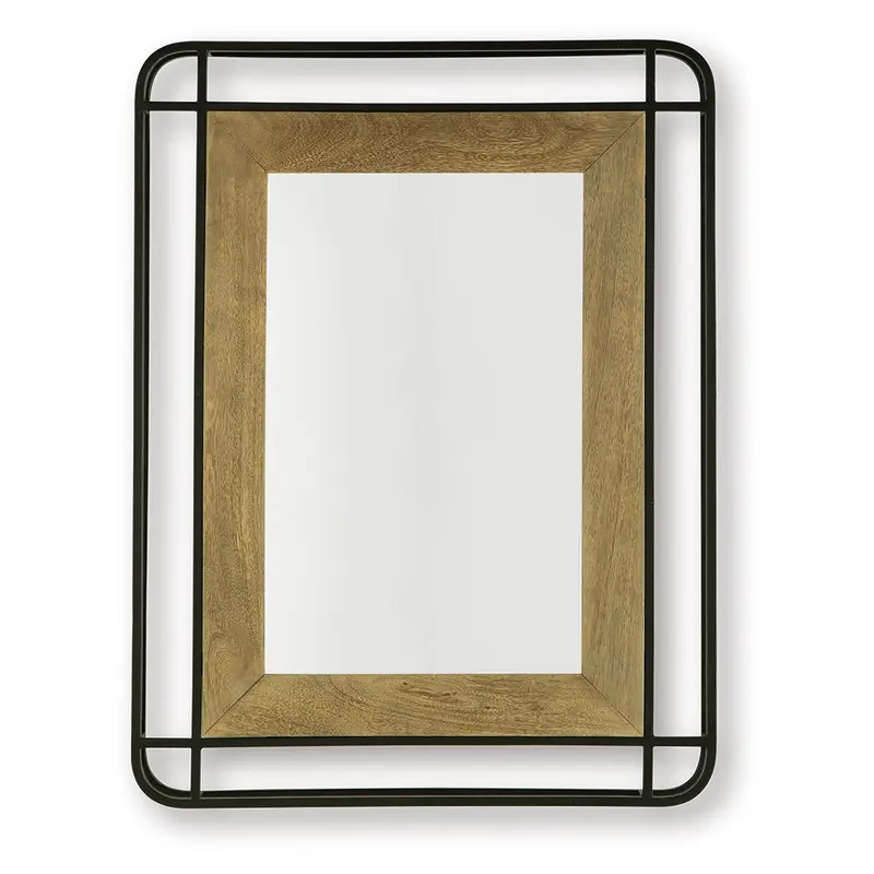 Beelman - Accent Mirror - Black / Brown