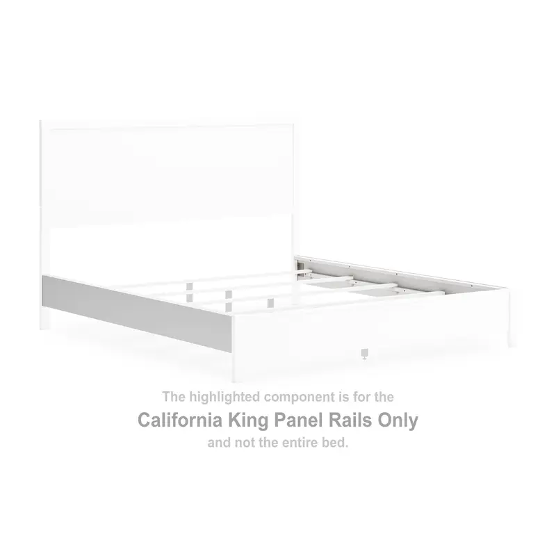 Binterglen - California King Panel Rails - White