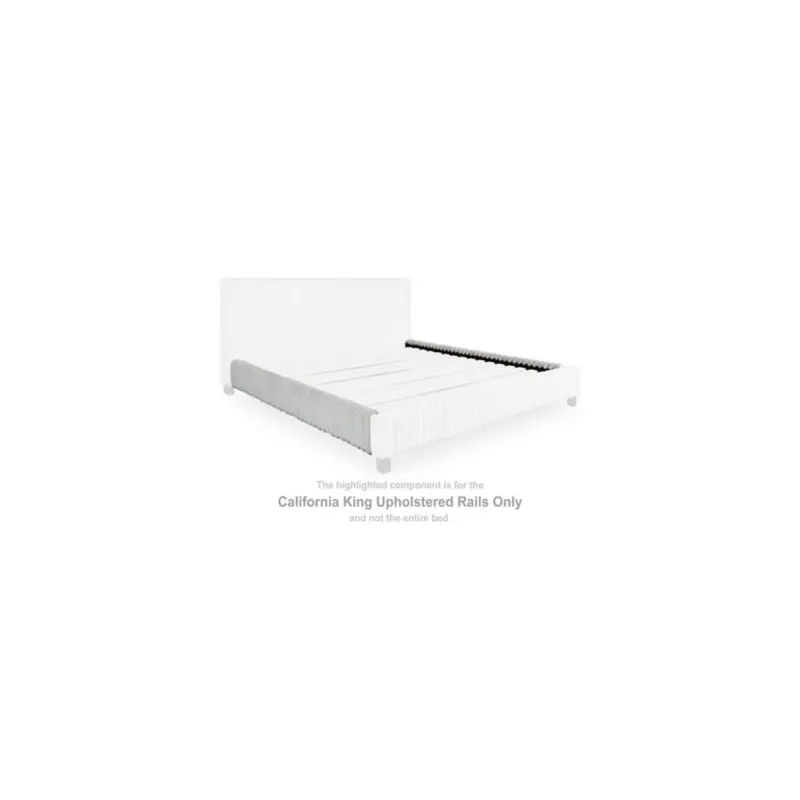 Zuraleus - California King Upholstered Rails - Gray