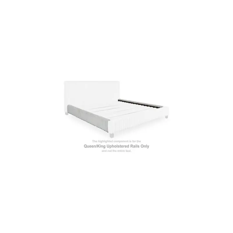 Zuraleus - Queen / King Upholstered Rails - Gray