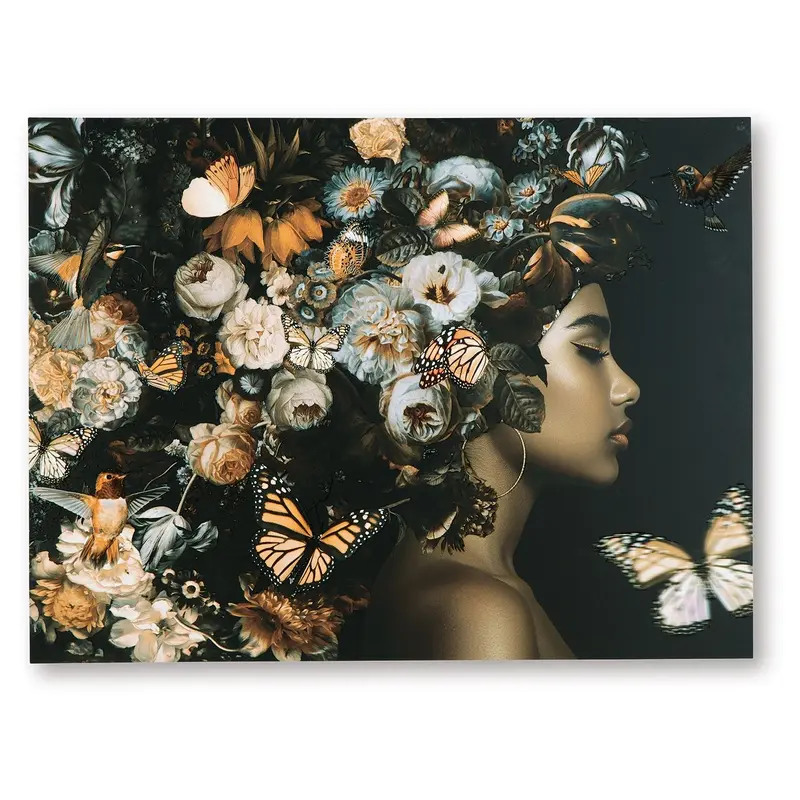 Valfer - Wall Art - Orange / Black / White