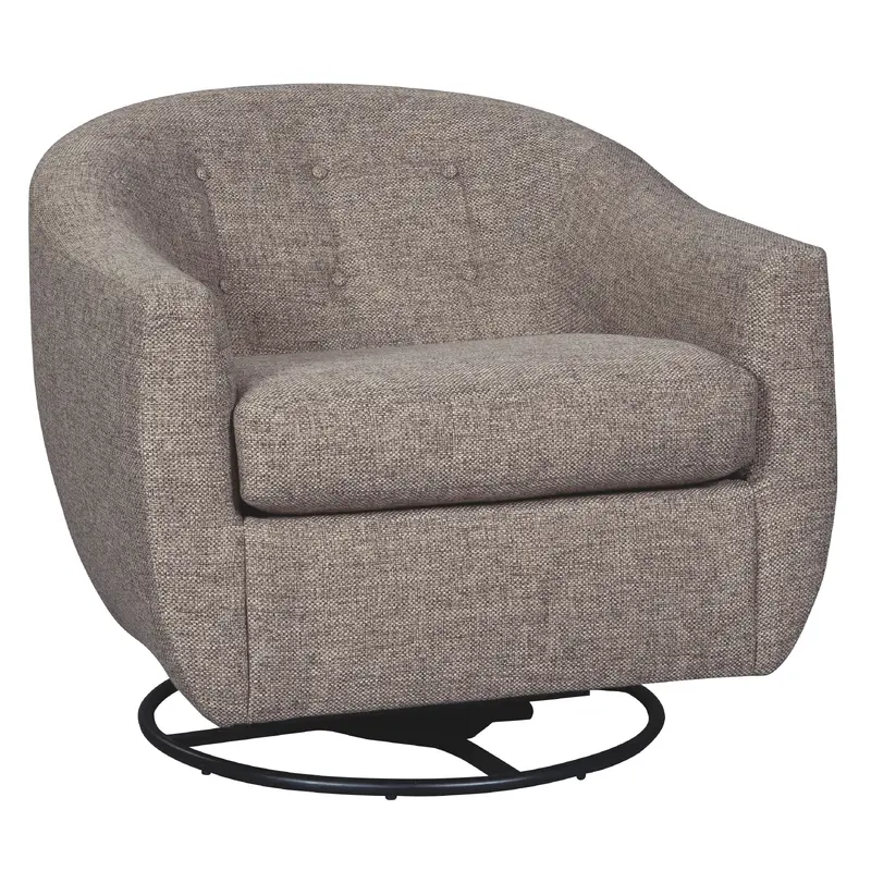 Upshur - Swivel Glider Accent Chair - Taupe