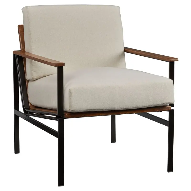 Tilden - Accent Chair - Ivory / Brown