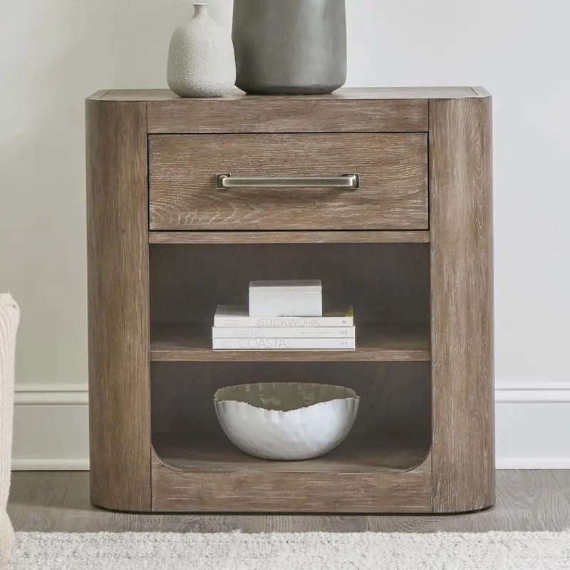 South Bend - Open Nightstand With Charging Station - Brown