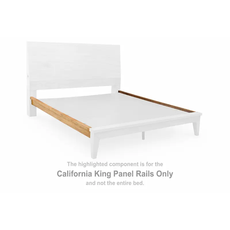 Sherbana - California King Panel Rails - Light Brown